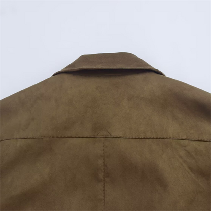 Suede like short jacket