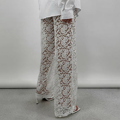 Lacy flare pants