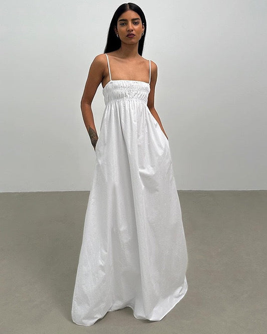 Heavenly white chiffon onepierce