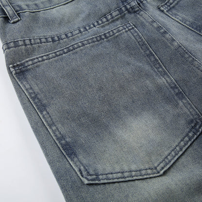 Dulled wide leg jeans
