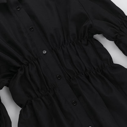 Diaphragm blouse-bk