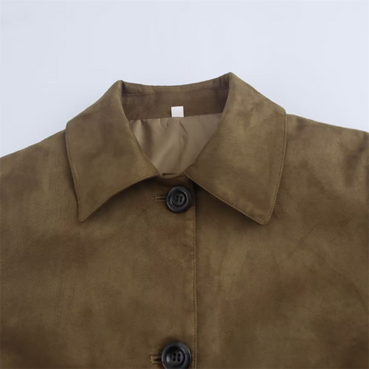 Suede like short jacket