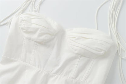 Ribbon strap bustier cami