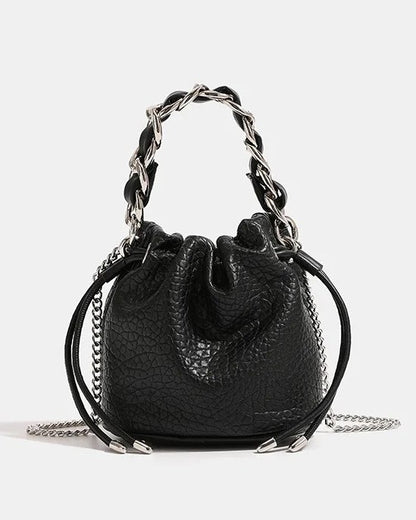 F-leather x chain cross body bag