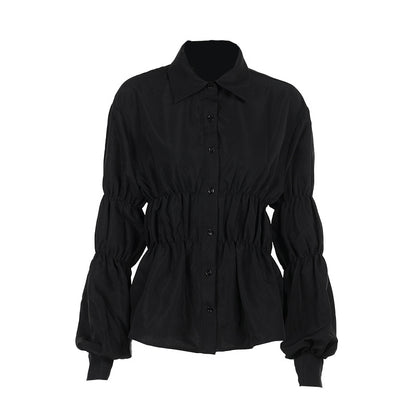 Diaphragm blouse-bk