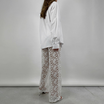 Lacy flare pants