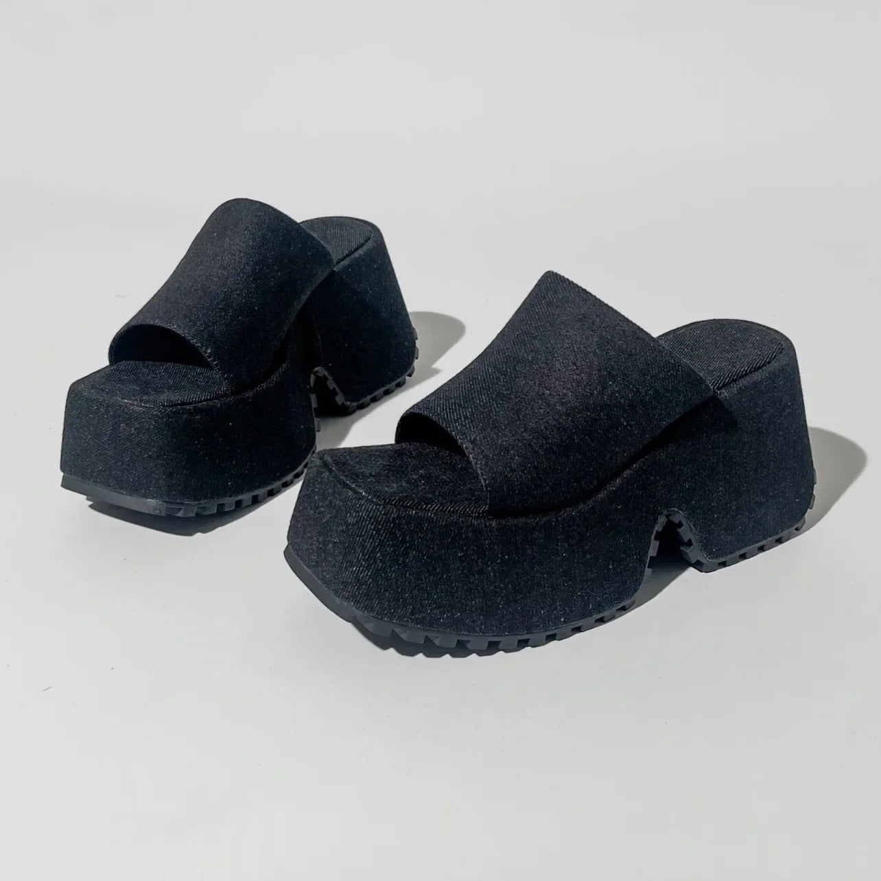 Denim thick sole sandal